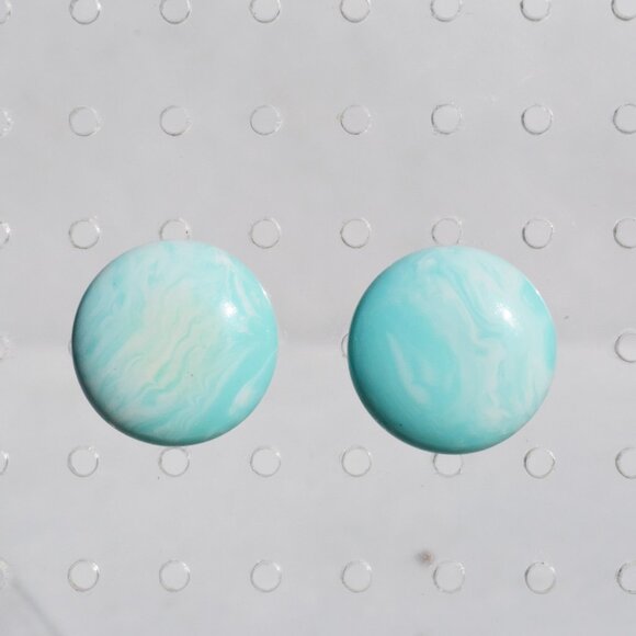 Bundle of Two Blue Circle Stud Earrings - Picture 2 of 8